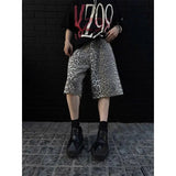 Wiaofellas  -  American retro leopard print camouflage casual men shorts Y2k Trendy brand Harajuku straight leg men and women pants