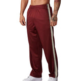 WIAOFELLAS  -  Mens Sports Pants Gym Jogging Striped Trousers Autumn Fitness Simple Daily All-Match Comfort Male Casual Pants Men'S Clothing