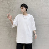 WIAOFELLAS  -  Men Graphic T Shirts Summer Mens Harajuku Oversized T Shirt Male Cotton Casual Tees Short Sleeve Male T Shirt E206