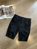 Wiaofellas  -  Casual Business Fashion Short Washed Cotton Men's Summer Shorts Straight Leg mid Waist Youthful Energy Style Trendy Fit