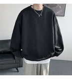 WIAOFELLAS  -  T-shirts Men Advanced Fashion Simple Streetwear O-neck Daily Korean Style Charming Youthful Chic All-match Casual Loose College