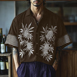 WIAOFELLAS  -  Men Shirt Printing Lapel Short Sleeve Button Loose Casual Male Shirts Streetwear 2025 Summer Leisure Men Clothing S-5XL