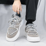 WIAOFELLAS  -  Sneakers For Men Vulcanized Shoes Sports Shoes Lace Up Skateboard High Quality Breathable Soft Comfortable Casual Shoes Male