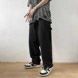 WIAOFELLAS  -  Men Pants Loose All-match Overalls Spring Autumn New Tide Wide-leg Trend Casual Pants Men's Trousers Cargo Pants Men