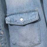 Wiaofellas  -  Japanese Korean Trend Long-sleeved Retro Denim Shirt Men's Fashion Casual All-match Jean Shirt Trend Casual Denim Coat Clothes