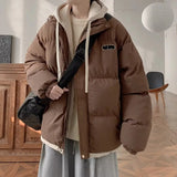 WIAOFELLAS  -  Winter Thick Padded Jacket for Men's Fake Two piece Parka Jackets Rascal Handsome Men's Winter Warm Cotton Padded Puffer Jacket