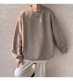 WIAOFELLAS  -  American Style Men's Crew Neck Sweatshirt Basic Pullover Harajuku Sweatshirt Long Sleeve T-shirt Fashion Men's Clothing 5XL