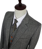 Wiaofellas  -  Men Suit Gray Retro Gentleman Style Grey Classic Tweed Tailor Wedding Suits For Slim Fit Blazer Mens 3 Piece Jacket Pants Vest