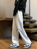 Wiaofellas  -  New Men's Side Stripe Sweatpants Casual Drawstring Baggy Trousers Y2K Vintage Gym Jogger Pants Streetwear Pantalones Hombre