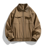 WIAOFELLAS  -  High Quality 100% Cotton Casual Jackets Men Patchwork Turn Down Collar Spring Autumn Loose Outwear Business Coat Male Jacket