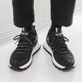 WIAOFELLAS  -  Men Casual Sneakers Platform Running Sports Shoes Fashion Male Lace Up Chunky Tennis Walking Sneakers Comfortable Outdoor Shoes