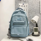 WIAOFELLAS  -  Nylon Backpack for Student Black Teenager Large Sweethearts Serviceable Travel Rucksack High Quality Unisex Laptop Knapsack
