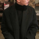 WIAOFELLAS  -  Autumn Winter Jacket Korean Fashion Coat Casual Korean Style Outerwear Solid Color Pattern Suitable For Vacation