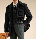 WIAOFELLAS  -  Luxury Italian Fashion Lapel Top Male Trench Coat Jacket Men Casual Office Jacket Men's Business Versatile Senior Mantel Wolle