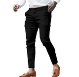 Wiaofellas  -  Men's Twill Cotton Stretch Fashion Youth Street Slim Pencil Skinny Pants