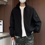 WIAOFELLAS  -  Spring Short Jacket Men Fashion Casual Motorcycle Jacket Men Streetwear Hip-hop Loose Bomber Jacket Mens Motorcycle Jackets