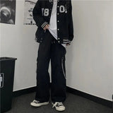 WIAOFELLAS  -  Plus Size S-3XL Men Joggers Pants Spring Autumn Fashion Casual Muti Pocket Slim Loose Wide Leg Long Street Wear Harajuku Goth