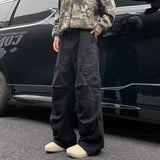 WIAOFELLAS  -  Brand Khaki Cargo Pants Mens Multi Pocket Hip Hop Mid Rise Baggy Casual Trousers Man Fashion Streetwear Male Clothes Joggers Men
