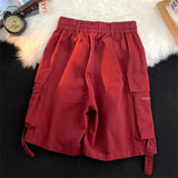 Wiaofellas  -  American Sle Workwear orts Men Summer Japanese Trendy Brand Multi ket Casual Five orts Pure Cotton Waed Large orts
