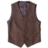 WIAOFELLAS  -  Autumn Winter New Vintage British Winter Suit Vest Men's Vintage Patchwork Suit Vest Wool Trend Plus Size Vest Aesthetic Chic