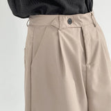 WIAOFELLAS  -  Summer Suit Shorts Men Fashion Social Mens Dress Shorts Korean Loose Straight Casual Shorts Mens Office Formal Shorts M-2XL