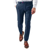 WIAOFELLAS  -  Autumn Men's Classic Plaid Suits Pants Wool Trousers Italian-style High-waist Slim Casual Fashion Straight leg Long Pant For Men