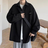 WIAOFELLAS  -  American Long Sleeved Shirt Jacket Men's Trendy High-end Casual Shirt Loose Top