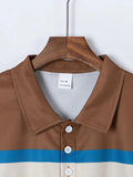 WIAOFELLAS  -  New Summer Men's Striped Polo Shirts Fashion Lapel Button Short Sleeve Sports Polos Classics Business Casual Tops Male Tees