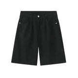 Wiaofellas  -  Mens Wear Summer New Casual Loose Korean Style Shorts Wide Leg Solid Color Streetwear Knee Length Shorts