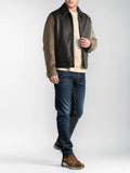 WIAOFELLAS  -  Autumn Men's PU splicing Jackets Fashion Men Stretwear Windbreaker Pilot Coats Men Sports Baseball Uniform Jacket Clothing