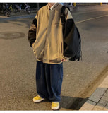 WIAOFELLAS  -  Baseball Jersey Men's New Oversized Loose Men's Casual Jacket Trendy Cotton Jacket