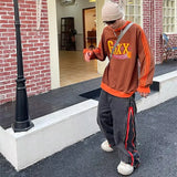 Wiaofellas  -  Cool Design Side Zipper Oversize Hip Hop Men Wide Jeans Pants Y2K Clothes Straight Loose Punk Denim Trousers Pantalon Homme