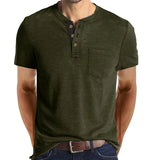WIAOFELLAS  -  T Shirt for Men Summer Casual Solid Color Short Sleeve T Shirt for Man Polo Men High Quality Mens T-Shirts