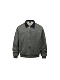 WIAOFELLAS  -  Loose Contrast Paneled Zipper Jeans Coat Mens Lamb Fleece Denim Jacket Washed Distressed Streetwear Cpwboy Top