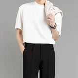 WIAOFELLAS  -  Men's Clothing Summer Casual Business Trousers New Slim Fit Stretch Comfortable Trendy Office Dress Pants for Men