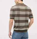 WIAOFELLAS  -  Summer New Fashion Men Knitted Polo Shirt  Stripes Patchwork Tees Turn-down Collar Short Sleeve Tops Casual Men Polos Shirts