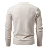 Wiaofellas  -  Knitted Cardigan Sweater Men Korean Style Fashion Smart Casual V-Neck Knitted Sweatercoat Mens Slim Sweater Outerwear