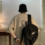 WIAOFELLAS  -  Men Short Sleeved T-shirt Suede Velvet Summer Cartoon Print Tops Loose Fitting Quarter Sleeves Leisure Time Cat Printing Hatless