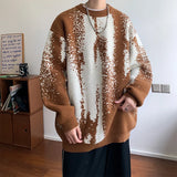 Wiaofellas  -  Winter Sweaters Men Warm Retro Knitted Pullovers Men Oversized Streetwear Loose Long Sleeved Sweaters Mens Jumper Clothes