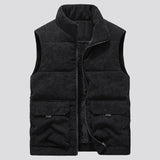 WIAOFELLAS  -  New Vest Men Winter Sleeveless Jackets Winter Warm Coat Vest Men Casual Solid Waistcoat Outwear Chalecos Para Hombre