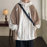 WIAOFELLAS  -  New Windproof Waterproof Hooded Jacket Men's Spring Autumn Loose Jacket