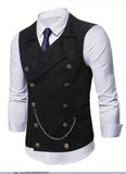 Wiaofellas  -  European and American Men's Suit Vest Double-breasted Chain Casual Business Vest