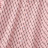 WIAOFELLAS  -  Men Striped Shirt Summer Stand Collar Short Sleeve Casual Men Clothing Streetwear 2025 Fashion Loose Male Shirts S-5XL