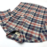 WIAOFELLAS  -  Plaid short-sleeved shirt Men's Japanese vintage linen youth summer cotton linen loose casual short-sleeved shirt