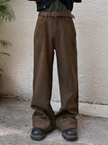 WIAOFELLAS  -  Men Suit Pants Trousers Men Business Suit Pants Formal Dress Pants Wide Leg Loose Man Classic Solid Color Long Trousers A074