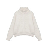 WIAOFELLAS  -  Lazy style soft glutinous turtleneck zipper cardigan sweater jacket men's autumn and winter Korean simple knitted sweater