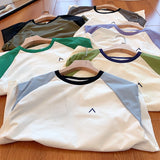 Wiaofellas  -  Spring Men's Outdoor Sports Long Sleeve T-shirt Quick Dry Lightweight Color Block Base Layer Moisture Wicking Shoulder