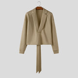 WIAOFELLAS  -  Men Hoodies Solid Color Lapel Long Sleeve Casual Male Sweatshirts Streetwear Loose Fashion Leisure Men Pullovers S-5XL