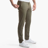 Wiaofellas  -  Solid Pencil Pants Mens Casual Thin Slim Trousers Summer Autumn Outdoor Work Classic Pants Ankle-Length Fashion Street Trousers