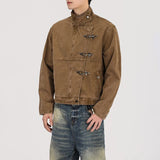 Wiaofellas  -  Winter New Men's Deconstructed Long-Sleeve Jacket American Retro Fashion Trendy High Street Casual Simple Loose Niche Men's Top